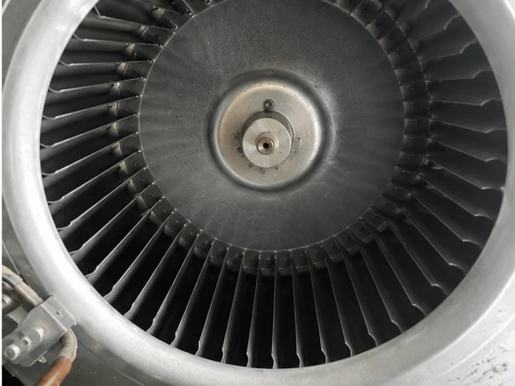 Clean AC blower wheel after professional cleaning in Utah County