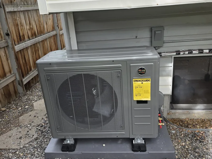 Residential dual-fuel heat pump installed in Bluffdale, Utah